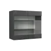 Vicco Armoire en verre Gris foncé 80cm