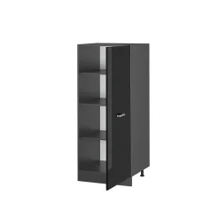 Vicco Armoire haute Noir Haute brillance 60cm