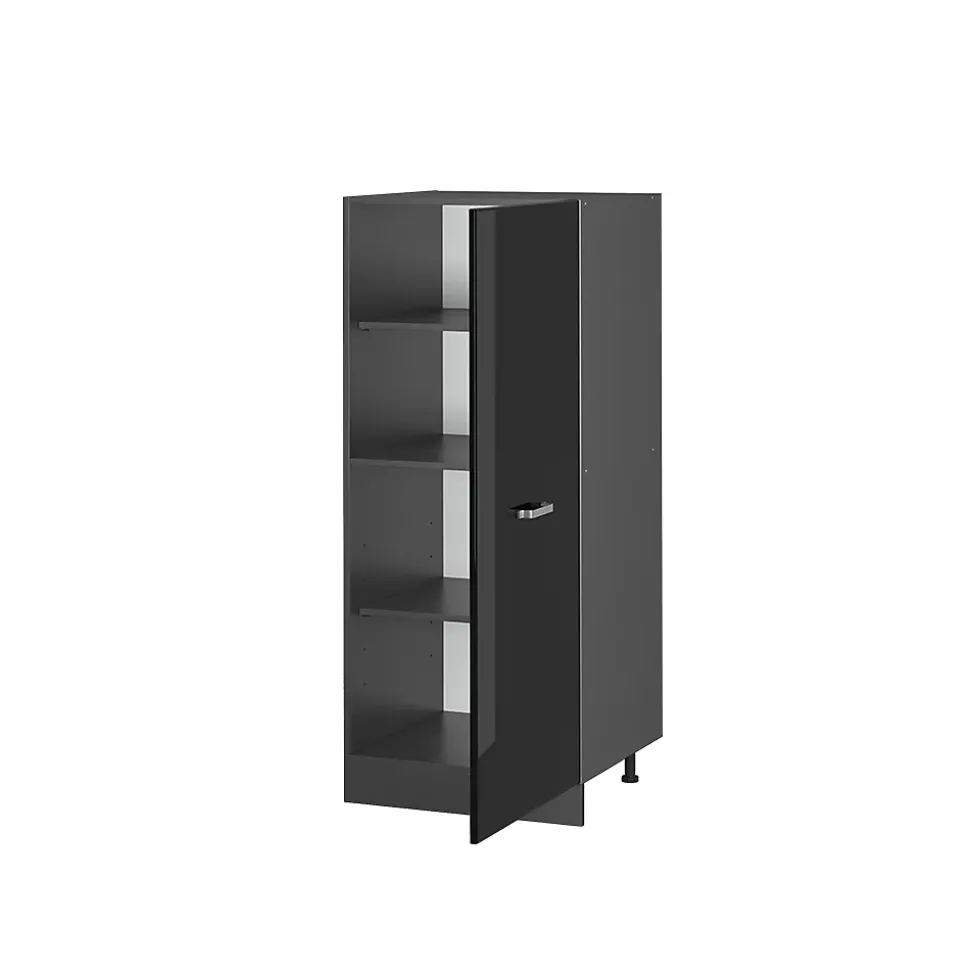 Vicco Armoire haute Noir Haute brillance 60cm