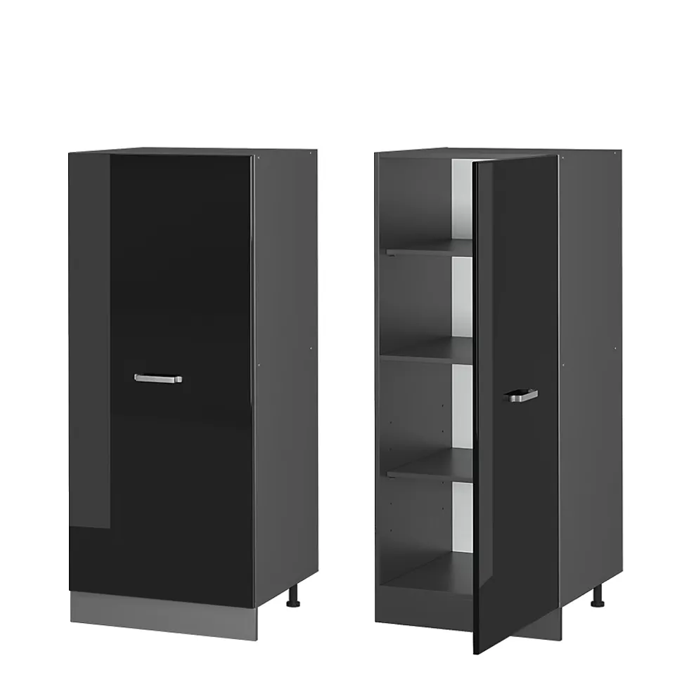 Vicco Armoire haute Noir Haute brillance 60cm