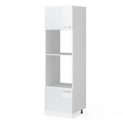 Vicco Armoire micro-ondes Blanc Haute brillance 60cm