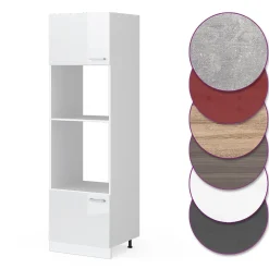 Vicco Armoire micro-ondes Blanc Haute brillance 60cm