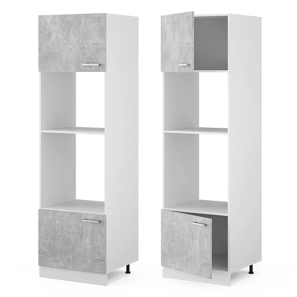 Vicco Armoire micro-ondes Béton 60cm