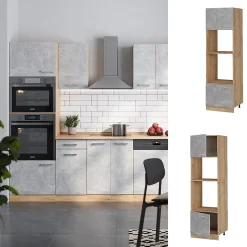 Vicco Armoire micro-ondes Béton 60cm