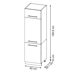 Vicco Armoire pour frigo Blanc campagne 60cm