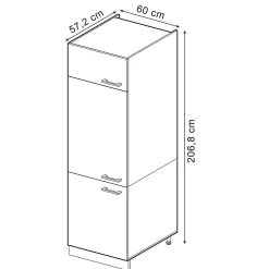 Vicco Armoire pour frigo Blanc campagne 60cm