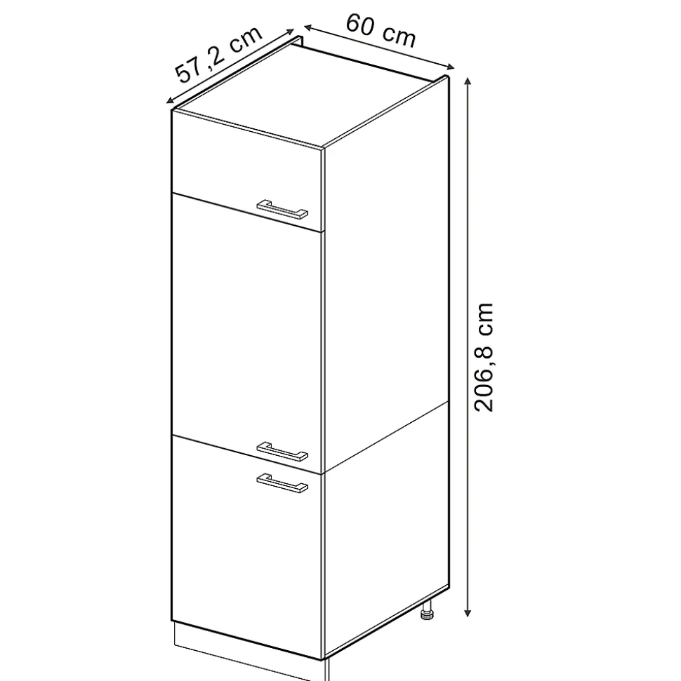 Vicco Armoire pour frigo Blanc campagne 60cm