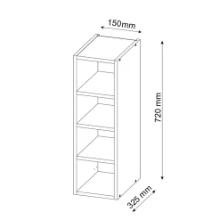 Vicco Armoire suspendue Anthracite 15cm
