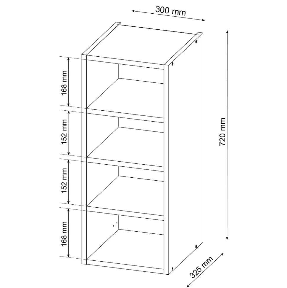 Vicco Armoire suspendue Blanc 30cm