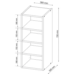 Vicco Armoire suspendue Chêne de force doré 30cm