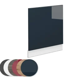 Vicco Armoires de cuisine Bleu foncé brillant 60cm , PT Chêne