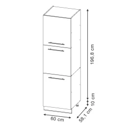 Vicco Armoires de cuisine Bleu foncé brillant 60cm