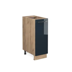 Vicco Armoires de cuisine Bleu foncé brillant 30cm sans PT