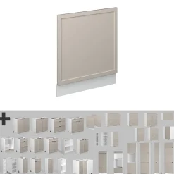 Vicco Armoires de cuisine GrisBeige 60cm , PT Chêne