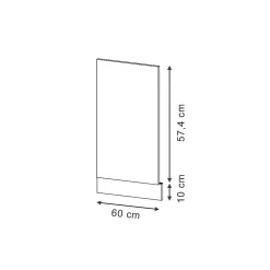 Vicco Armoires de cuisine GrisBeige 60cm , PT Chêne