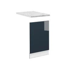 Vicco Armoires de cuisine Bleu foncé brillant 45cm , PT Marbre