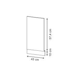 Vicco Armoires de cuisine Bleu foncé brillant 45cm , PT Marbre