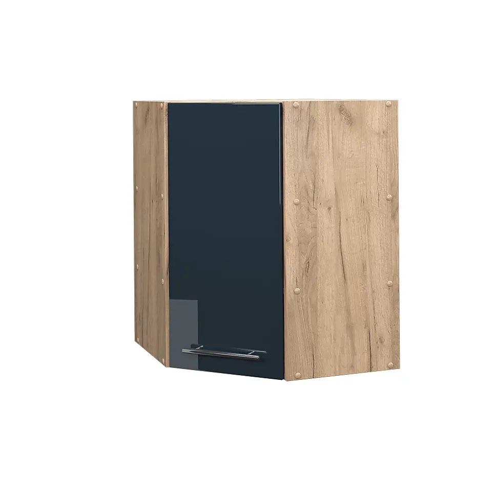 Vicco Armoires de cuisine Bleu foncé brillant 57cm