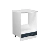 Vicco Armoires de cuisine Bleu foncé brillant 60cm , PT Marbre