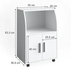 Vicco Caisson à roulettes Blanc 55x83.8cm