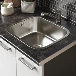 Vicco Cuisine Blanc brillant/Anthracite 160cm avec meuble four encastrable sans PT