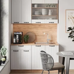 Vicco Cuisine Blanc campagne 140cm sans PT