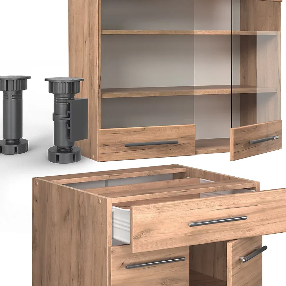 Vicco Cuisine Chêne de force doré 140cm sans PT