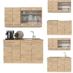 Vicco Cuisine Chêne de force doré 140cm sans PT