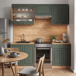 Vicco Cuisine Chêne vert et or/chêne doré 200cm , PT Chêne