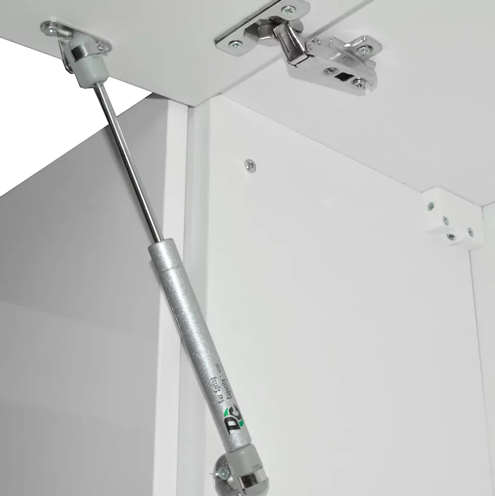 Vicco Cuisine en angle blanc/blanc brillant 187x167cm , PT Marbre