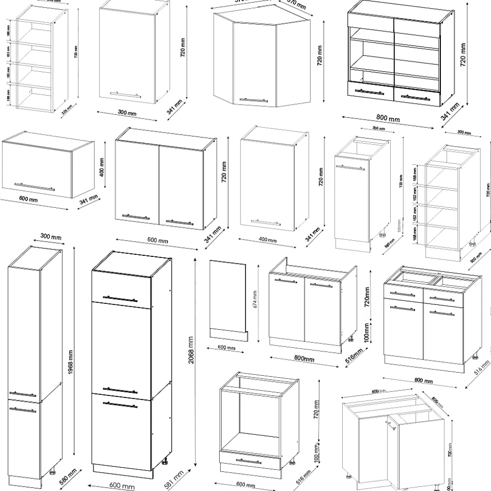 Vicco Cuisine en angle Chêne doré/blanc 347x257cm sans PT