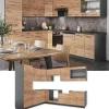 Vicco Cuisine en angle Chêne doré/anthracite 227x287cm , PT Anthracite