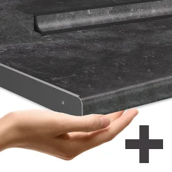 Vicco Cuisine en angle Gris foncé 347x60cm , PT Anthracite