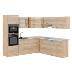 Vicco Cuisine en angle Sonoma/Chêne doré 237x247cm , PT Marbre