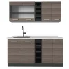 Vicco Cuisine Gris noble/Anthracite 160cm , PT Marbre