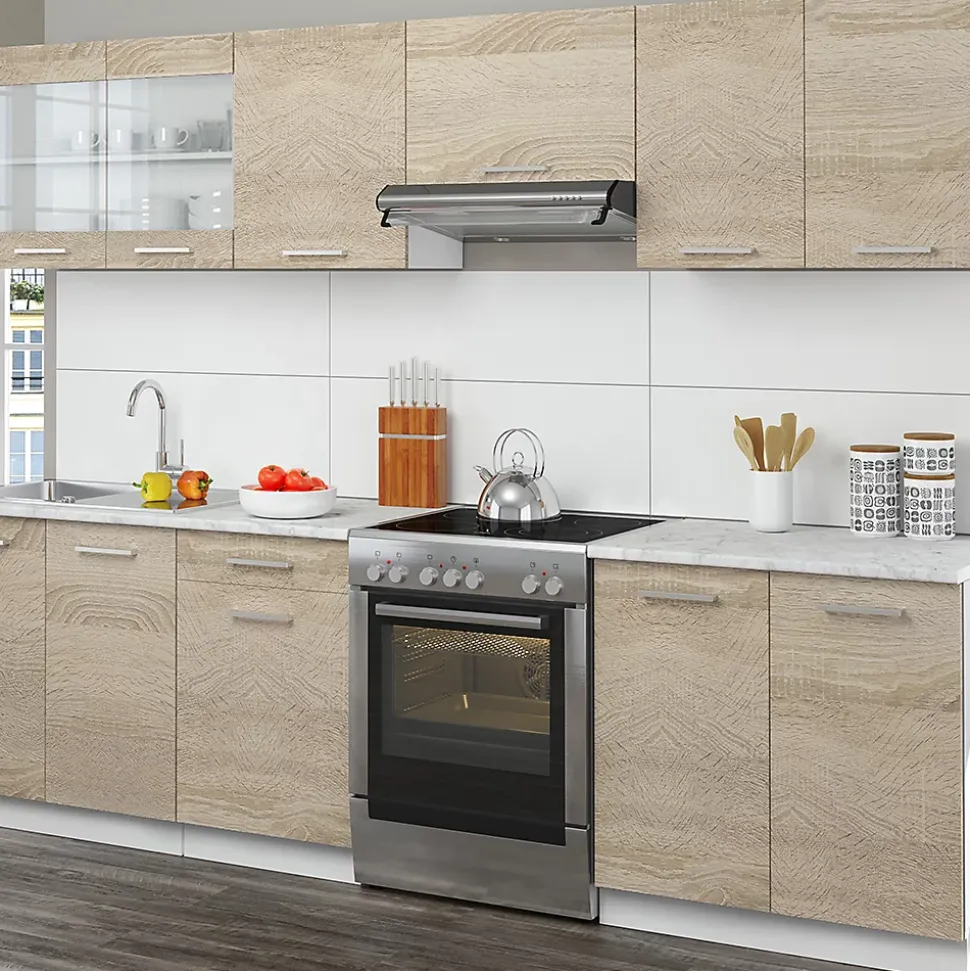 Vicco Cuisine Sonoma 240cm , PT Marbre avec bande LED