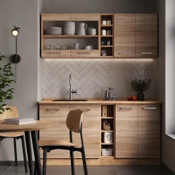 Vicco Cuisine Sonoma/Chêne doré 160cm , PT Anthracite