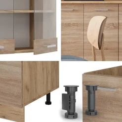 Vicco Cuisine Sonoma/Chêne doré 140cm , PT Chêne