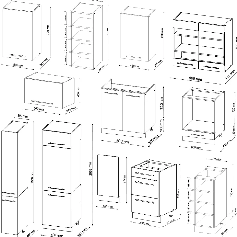 Vicco Cuisine Vert et or campagne/anthracite 355cm , PT Marbre