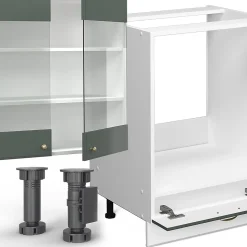 Vicco Cuisine Vert-Or Landhaus/Blanc 355cm , PT Anthracite