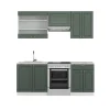 Vicco Cuisine Vert-Or Landhaus/Blanc 200cm sans PT