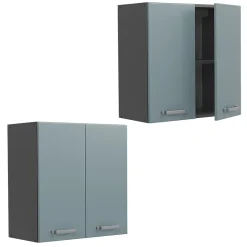 Vicco Elément haut de cuisine Bleu-gris 60cm