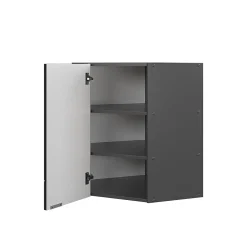 Vicco Elément haut de cuisine Noir rayé 57cm