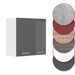 Vicco Elément haut de cuisine Anthracite Haute brillance 60cm