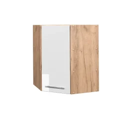 Vicco Elément haut de cuisine Blanc Haute brillance 57cm