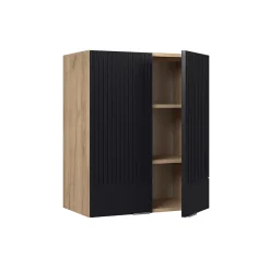 Vicco Elément haut de cuisine Noir rayé 60cm