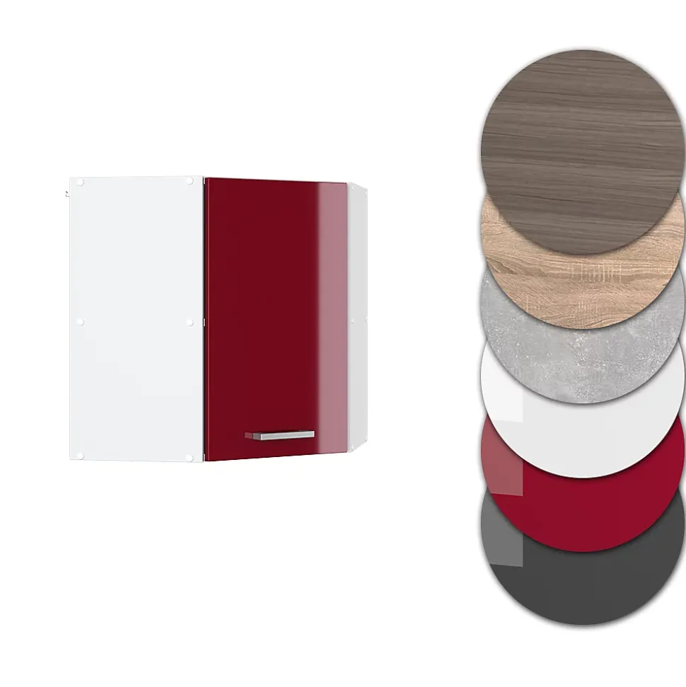 Vicco Elément haut de cuisine Rouge brillant 57cm