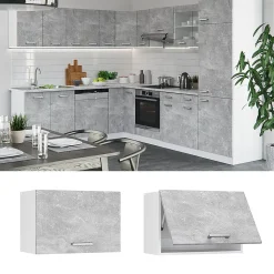Vicco Elément haut de cuisine Béton 60cm Plat