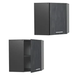 Vicco Elément haut de cuisine Béton noir 57cm