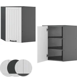 Vicco Elément haut de cuisine Blanc campagne 57cm